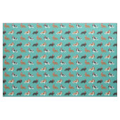 Cavalier King Charles Spaniel santa Türkis Stoff (Fat Quarter (45,7 x 55,9 cm))
