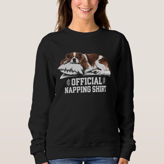 Cavalier King Charles Spaniel Schlummernder Hunde  Sweatshirt (Vorderseite)