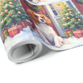 Cavalier King Charles Spaniel Schneee Weihnachten Geschenkpapier (Rolleneckpunkt)