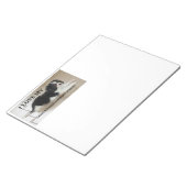 Cavalier_King_Charles_Spaniel Schwarz-Weiß-Liebe Notizblock (angewinkelt)