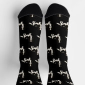 cavalier king charles spaniel schwarz-weiße toon socken (Oben)