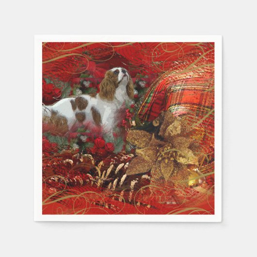 Cavalier King Charles Spaniel Serviette (Vorderseite)