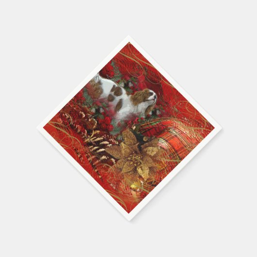 Cavalier King Charles Spaniel Serviette (Ecke)
