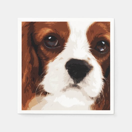 Cavalier King Charles Spaniel Serviette (Vorderseite)