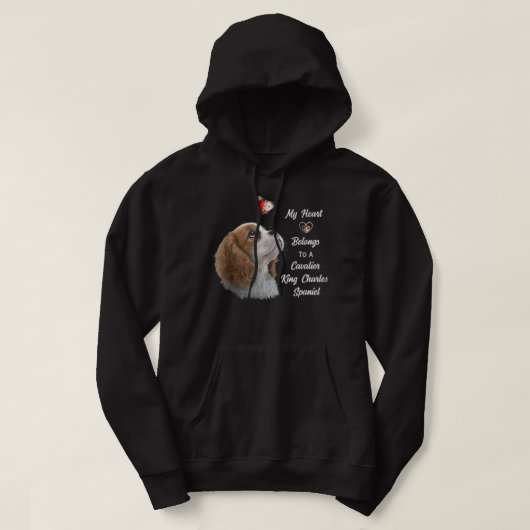 Cavalier King Charles Spaniel Shirt, dog mom, dad Hoodie (Design vorne)