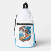 Cavalier King Charles Spaniel Shred Wave Surfing Crossbody Bag (Vorderseite)