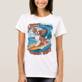 Cavalier King Charles Spaniel Shred Wave Surfing T-Shirt (Vorderseite)