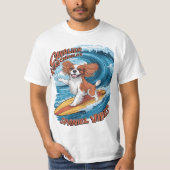 Cavalier King Charles Spaniel Shred Wave Surfing T-Shirt (Vorderseite)