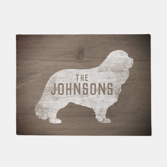 Cavalier King Charles Spaniel Silhouette Custom Fußmatte (Vorderseite)