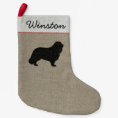 Cavalier King Charles Spaniel Silhouette Holiday Kleiner Weihnachtsstrumpf (Vorderseite)