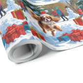 Cavalier King Charles Spaniel Snow mit Weihnachten Geschenkpapier (Rolleneckpunkt)