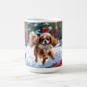 Cavalier King Charles Spaniel Snow mit Weihnachten Kaffeetasse (Mittel)