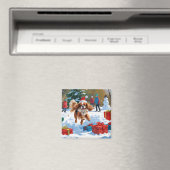 Cavalier King Charles Spaniel Snow mit Weihnachten Magnet (In Situ (Geschirrspüler))