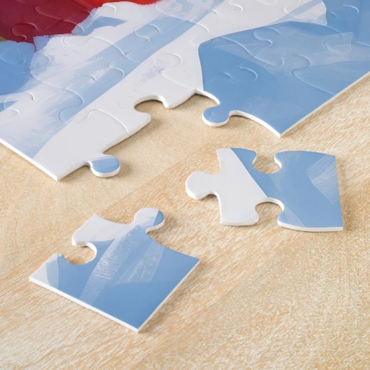 Cavalier King Charles Spaniel Snow mit Weihnachten Puzzle (Seite)