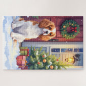 Cavalier King Charles Spaniel Snowy Christmas Puzzle (Horizontal)
