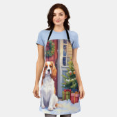 Cavalier King Charles Spaniel Snowy Christmas Schürze (Getragen)