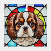 Cavalier King Charles Spaniel "Stains Glass" Ornament Aus Glas (Rückseite)