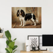 Cavalier King Charles Spaniel Stehportrait Po Poster (Heimbüro)