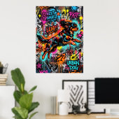 Cavalier King Charles Spaniel Street Art Graffiti  Poster (Heimbüro)