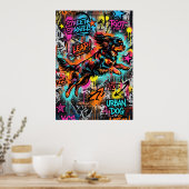 Cavalier King Charles Spaniel Street Art Graffiti  Poster (Küche)