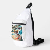 Cavalier King Charles Spaniel Surfing Crossbody Bag (Rechte Ecke)