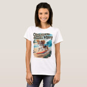 Cavalier King Charles Spaniel Surfing T-Shirt (Vorne ganz)