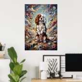 Cavalier King Charles Spaniel Surreal Fantasy Kuns Poster (Heimbüro)