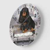Cavalier King Charles Spaniel - Tasse Große Wanduhr (Winkel)