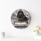 Cavalier King Charles Spaniel - Tasse Große Wanduhr (Zuhause)