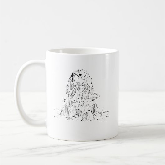 Cavalier King Charles Spaniel Tasse, Minimalistisc Kaffeetasse (Links)