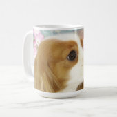Cavalier King Charles Spaniel Tasse mit Frühlingsb (Vorderseite Links)