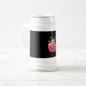 Cavalier King Charles Spaniel Teacup Weihnachtsfei Bierglas (Vorderseite Links)