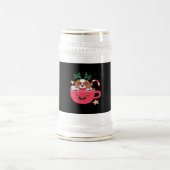 Cavalier King Charles Spaniel Teacup Weihnachtsfei Bierglas (Mittel)