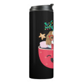 Cavalier King Charles Spaniel Teacup Weihnachtsfei Thermosbecher (Nach links gedreht)