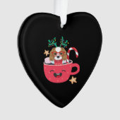 Cavalier King Charles Spaniel Teacup Xmas Holiday  Ornament (Vorderseite)