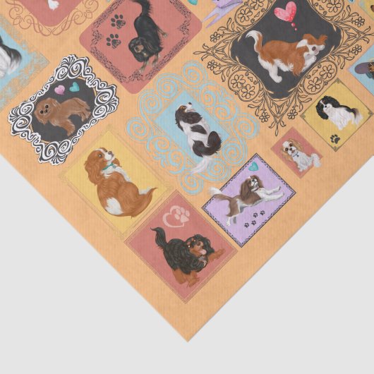 Cavalier King Charles Spaniel Tissue Paper Seidenpapier (Ausschnitt)
