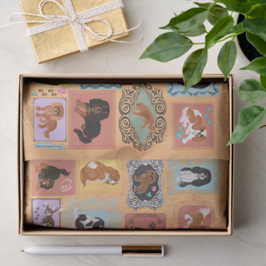 Cavalier King Charles Spaniel Tissue Paper Seidenpapier (Geschenk)