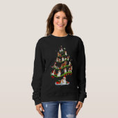 Cavalier King Charles Spaniel Tree Christmas Candy Sweatshirt (Vorne ganz)