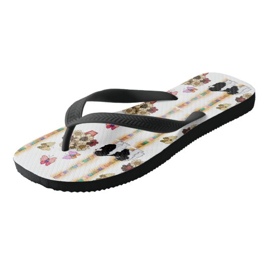 Cavalier King Charles Spaniel, Tri Badesandalen (Schrägansicht)