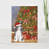 Cavalier King Charles Spaniel Tri Color Christmas Karte (Vorderseite)