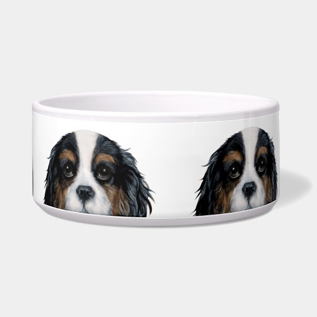 Cavalier King Charles Spaniel tri farbige Bowls Napf (Rechts)