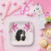 Cavalier King Charles Spaniel - Tri, Party Tellers Pappteller (Party)