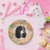 Cavalier King Charles Spaniel - Tri, Plate Pappteller (Party)