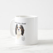 Cavalier King Charles Spaniel (Tricolor) Geschicht Kaffeetasse (Vorderseite Links)