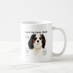 Cavalier King Charles Spaniel (Tricolor) Geschicht Kaffeetasse