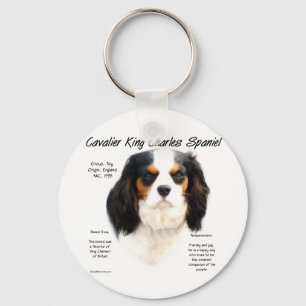 Cavalier King Charles Spaniel (Tricolor) Geschicht Schlüsselanhänger