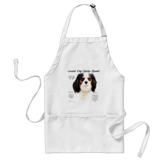 Cavalier King Charles Spaniel (Tricolor) Geschicht Schürze (Vorne)
