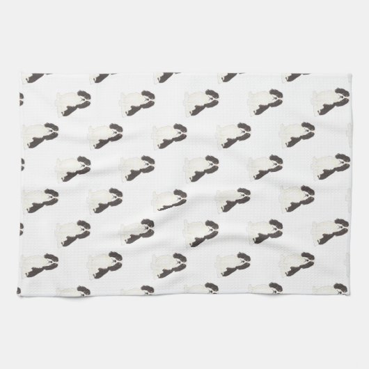 Cavalier King Charles Spaniel (Tricolor) Geschirrtuch (Horizontal)