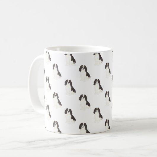 Cavalier King Charles Spaniel (Tricolor) Kaffeetasse (Vorderseite Links)
