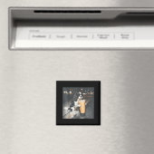 Cavalier King Charles Spaniel trinkt Eiskaffee Magnet (In Situ (Geschirrspüler))